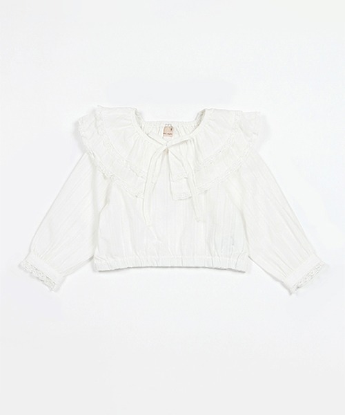 petit main（プティマイン）の「【リンク】付け襟ブラウス★（シャツ/ブラウス・キッズ・オフホワイト/ブラック・120cm/90cm/130cm/100cm/110cm/80ｃｍ）」の14枚目の写真