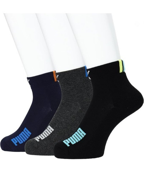 PUMA（プーマ）の「PUMA/プーマ 3足セット 靴下 ショート丈ソックス ブランド ロゴ ドライ 消臭加工 補強  子供用 くつした 19～25cm（ソックス/靴下・キッズ・その他2/その他1/その他4/その他3/その他5/その他6・19-21cm/21-23cm/23-25cm）」の3枚目の写真