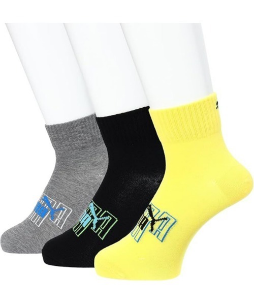 PUMA（プーマ）の「PUMA/プーマ 3足セット 靴下 ショート丈ソックス ブランド ロゴ ドライ 消臭加工 補強  子供用 くつした 19～25cm（ソックス/靴下・キッズ・その他2/その他1/その他4/その他3/その他5/その他6・19-21cm/21-23cm/23-25cm）」の4枚目の写真