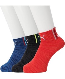 PUMA | PUMA/プーマ 3足セット 靴下 ショート丈ソックス ブランド ロゴ ドライ 消臭加工 補強  子供用 くつした 19～25cm(ソックス/靴下)