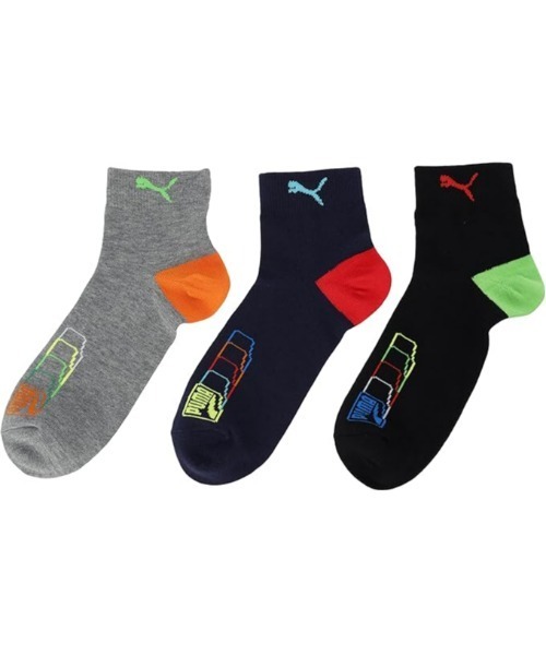 PUMA（プーマ）の「PUMA/プーマ 3足セット 靴下 ショート丈ソックス ブランド ロゴ ドライ 消臭加工 補強  子供用 くつした 19～25cm（ソックス/靴下・キッズ・その他2/その他1/その他4/その他3/その他5/その他6・19-21cm/21-23cm/23-25cm）」の11枚目の写真