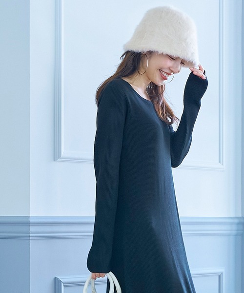 coca(coca)(コカ)の「ふわふわファーバケットハット(ハット・レディース・ブラック/ホワイト・ONE SIZE)」の10枚目の写真