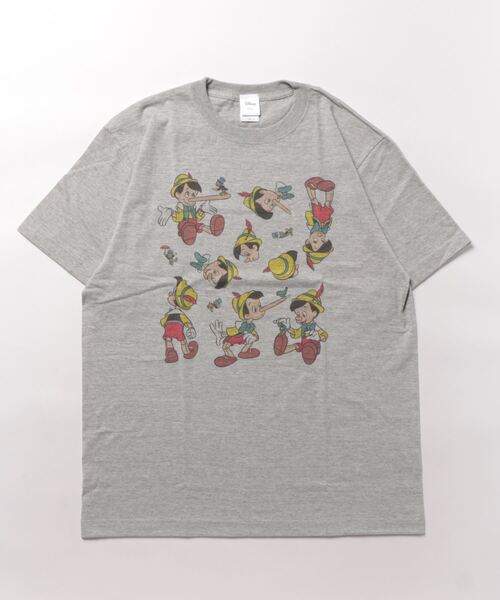 Disney(ディズニー)の「【 Disney NOSTALGICA 】 ピノキオ Tシャツ(Tシャツ/カットソー・レディース・ナチュラル/チャコールグレー・LARGE)」の2枚目の写真