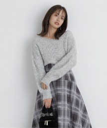 PROPORTION BODY DRESSING | オープンネックケーブルニットプルオーバー / 1213270035(ニット/セーター)