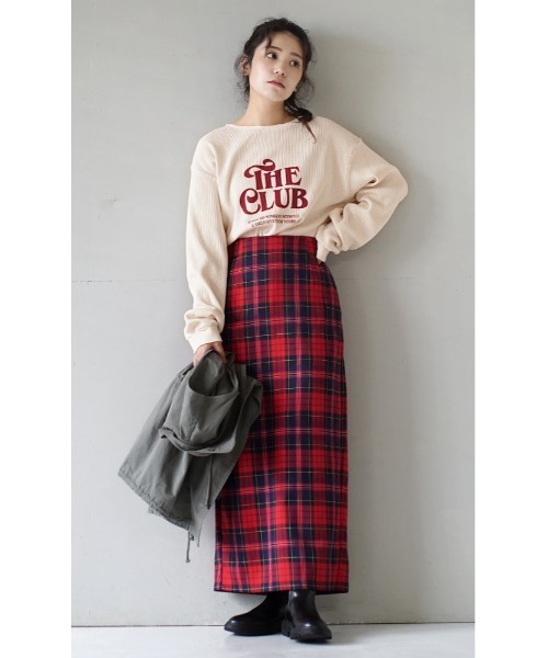 e-zakkamania stores(イーザッカマニアストアーズ)の「アメリカンレトロ ワッフルロゴカットソー(Tシャツ/カットソー・レディース・アイボリー・フリー)」の2枚目の写真