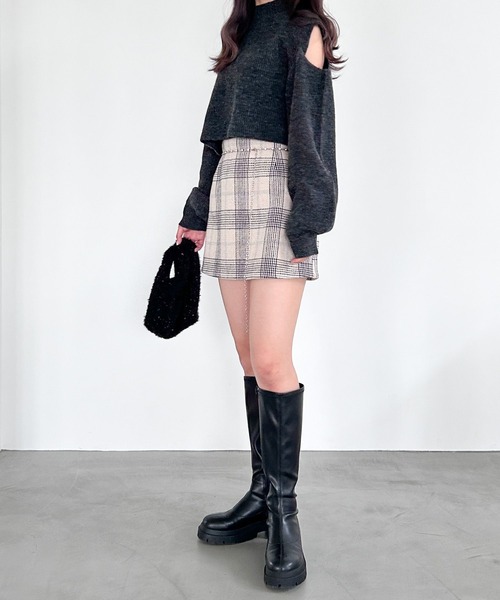 Heather(ヘザー)の「ショルダースリットニット 980672(ニット/セーター・レディース・チャコールグレー/ブラック/アイボリー・FREE)」の16枚目の写真