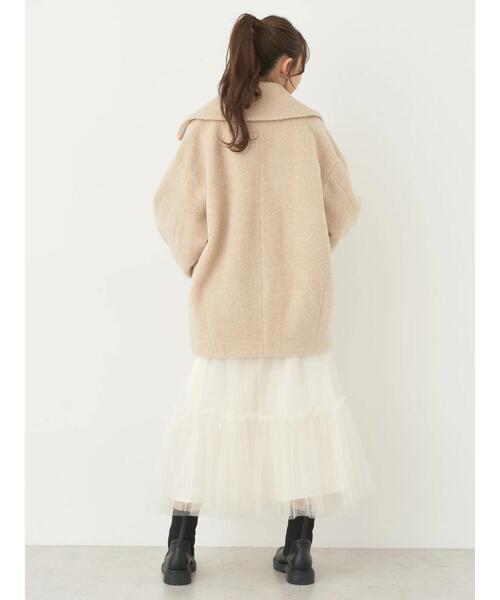 earth music&ecology（アースミュージックアンドエコロジー）の「BIGカラーコクーンコート（その他アウター・レディース・ベージュ/モカ/ミント・M/L）」の11枚目の写真