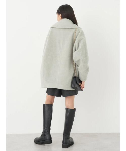 earth music&ecology（アースミュージックアンドエコロジー）の「BIGカラーコクーンコート（その他アウター・レディース・ベージュ/モカ/ミント・M/L）」の14枚目の写真