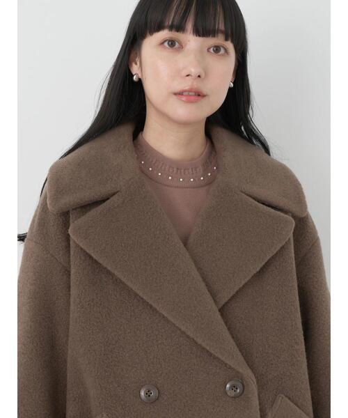 earth music&ecology（アースミュージックアンドエコロジー）の「BIGカラーコクーンコート（その他アウター・レディース・ベージュ/モカ/ミント・M/L）」の15枚目の写真