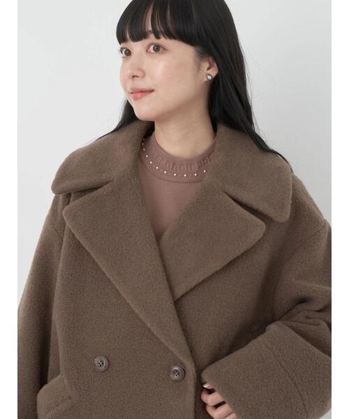 earth music&ecology（アースミュージックアンドエコロジー）の「BIGカラーコクーンコート（その他アウター・レディース・ベージュ/モカ/ミント・M/L）」の16枚目の写真