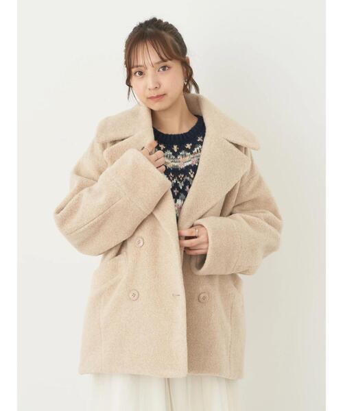 earth music&ecology（アースミュージックアンドエコロジー）の「BIGカラーコクーンコート（その他アウター・レディース・ベージュ/モカ/ミント・M/L）」の19枚目の写真