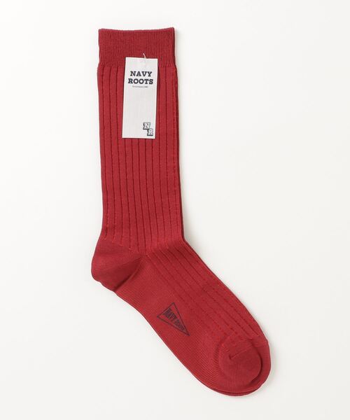 NAVY ROOTS（ネイビールーツ）の「NAVY ROOTS/ネイビールーツ/ドレスカラーリブ（ソックス/靴下・メンズ・ピンク/ネイビー/モスグリーン/ホワイト/ブラック/レッド・F）」の6枚目の写真
