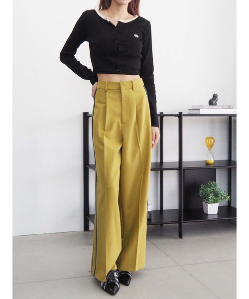 EVRIS（エヴリス）の「ワンポイントフロントボタンショートトップス（Tシャツ/カットソー・レディース・その他1/グリーン/ブラック/ホワイト・FREE）」の18枚目の写真