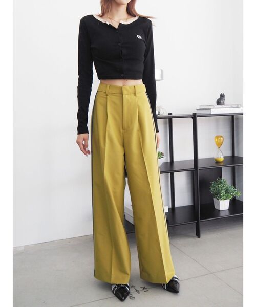 EVRIS（エヴリス）の「ワンポイントフロントボタンショートトップス（Tシャツ/カットソー・レディース・その他1/グリーン/ブラック/ホワイト・FREE）」の19枚目の写真