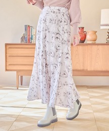 mysty woman | フラワープリントフレアスカート 996666(スカート)