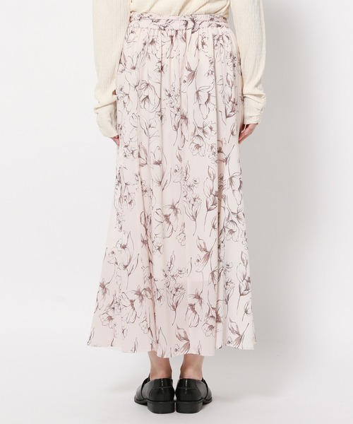 mysty woman（ミスティウーマン）の「フラワープリントフレアスカート 996666（スカート・レディース・アイボリー/ブラック/ピンクベージュ・FREE）」の10枚目の写真