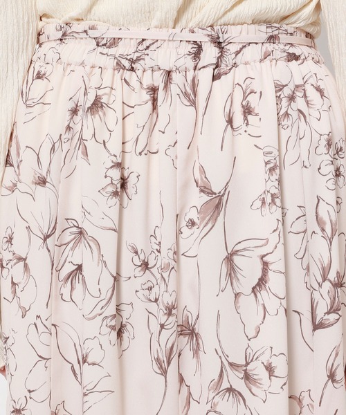 mysty woman（ミスティウーマン）の「フラワープリントフレアスカート 996666（スカート・レディース・アイボリー/ブラック/ピンクベージュ・FREE）」の11枚目の写真