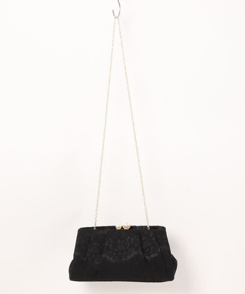 Lace Ladies(レースレディース)の「総レース パール がま口 クラッチ バッグ(クラッチバッグ・レディース・アイボリー/ブラック・FREE)」の3枚目の写真