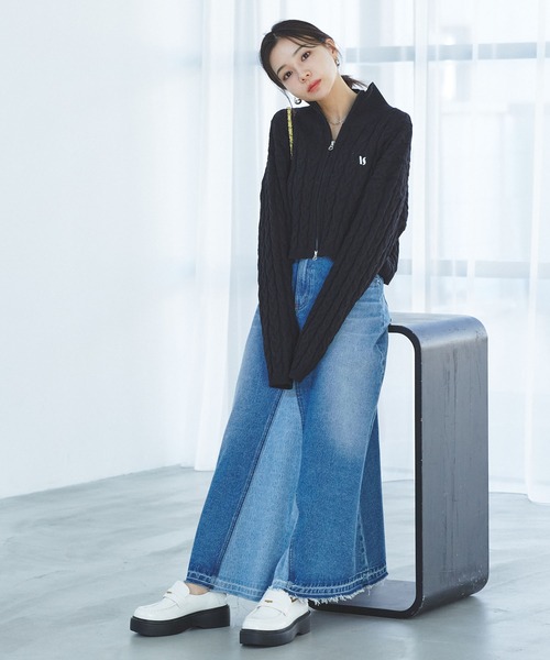 Juze(ジュゼ)の「【HARUTA】厚底コインローファー(ローファー・レディース・ホワイト/ブラック/ブラック系その他・L/S/M)」の20枚目の写真