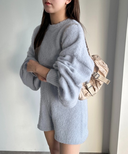 apres jour mignon(アプレジュールミニョン)の「ニットショートパンツ【ZOZOTOWN限定アイテム】【SETUP着用可能】(その他パンツ・レディース・グレー/ブルー/ブラック・フリー/X-LARGE)」の3枚目の写真