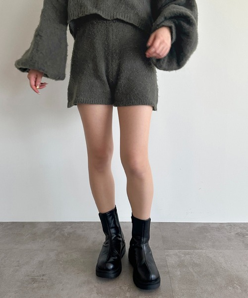 apres jour mignon(アプレジュールミニョン)の「ニットショートパンツ【ZOZOTOWN限定アイテム】【SETUP着用可能】(その他パンツ・レディース・グレー/ブルー/ブラック・フリー/X-LARGE)」の5枚目の写真