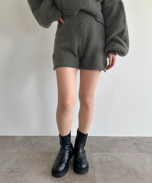 apres jour mignon(アプレジュールミニョン)の「ニットショートパンツ【ZOZOTOWN限定アイテム】【SETUP着用可能】(その他パンツ・レディース・グレー/ブルー/ブラック・フリー/X-LARGE)」の6枚目の写真