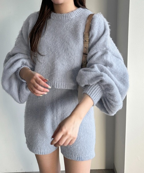 apres jour mignon(アプレジュールミニョン)の「ニットショートパンツ【ZOZOTOWN限定アイテム】【SETUP着用可能】(その他パンツ・レディース・グレー/ブルー/ブラック・フリー/X-LARGE)」の11枚目の写真