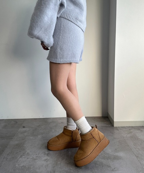 apres jour mignon(アプレジュールミニョン)の「ニットショートパンツ【ZOZOTOWN限定アイテム】【SETUP着用可能】(その他パンツ・レディース・グレー/ブルー/ブラック・フリー/X-LARGE)」の15枚目の写真