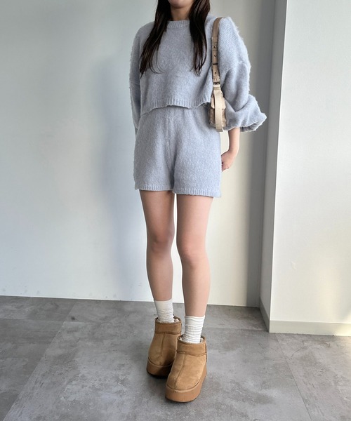 apres jour mignon(アプレジュールミニョン)の「ニットショートパンツ【ZOZOTOWN限定アイテム】【SETUP着用可能】(その他パンツ・レディース・グレー/ブルー/ブラック・フリー/X-LARGE)」の17枚目の写真