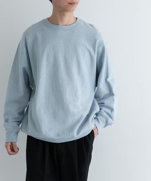 FORK&SPOON（フォークアンドスプーン）の「FORK&SPOON　スーピマコットン混反毛クルーネックスウェット（スウェット・メンズ・ライトブルー/アイボリー/チャコールグレー・4/5）」の3枚目の写真