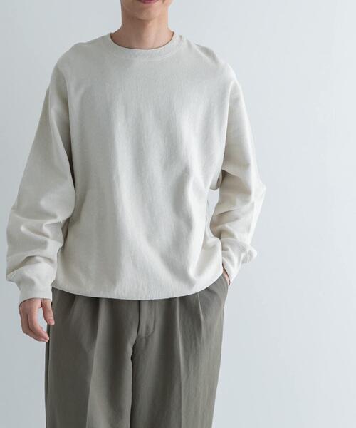 FORK&SPOON（フォークアンドスプーン）の「FORK&SPOON　スーピマコットン混反毛クルーネックスウェット（スウェット・メンズ・ライトブルー/アイボリー/チャコールグレー・4/5）」の16枚目の写真