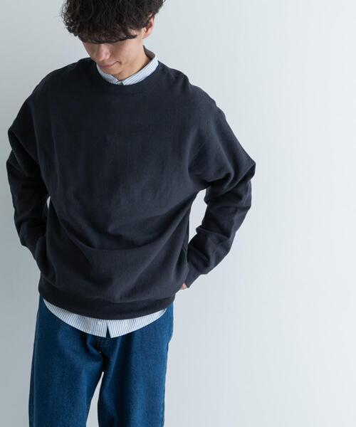 FORK&SPOON（フォークアンドスプーン）の「FORK&SPOON　スーピマコットン混反毛クルーネックスウェット（スウェット・メンズ・ライトブルー/アイボリー/チャコールグレー・4/5）」の22枚目の写真