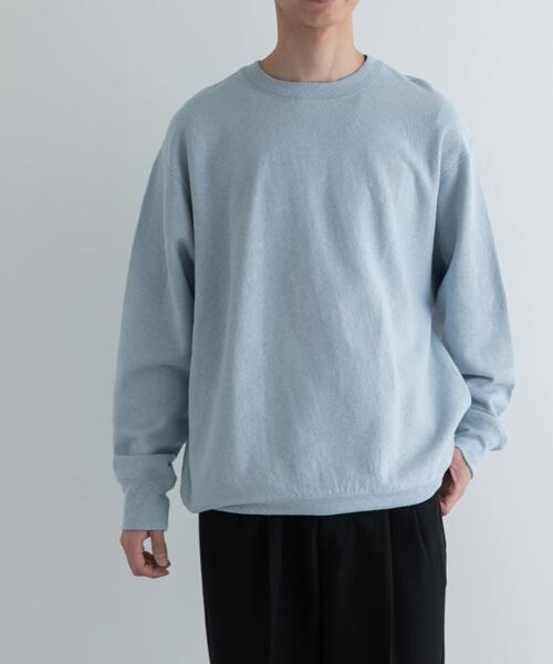 FORK&SPOON（フォークアンドスプーン）の「FORK&SPOON　スーピマコットン混反毛クルーネックスウェット（スウェット・メンズ・ライトブルー/アイボリー/チャコールグレー・4/5）」の6枚目の写真