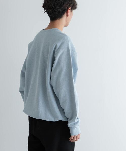 FORK&SPOON（フォークアンドスプーン）の「FORK&SPOON　スーピマコットン混反毛クルーネックスウェット（スウェット・メンズ・ライトブルー/アイボリー/チャコールグレー・4/5）」の8枚目の写真