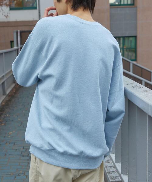 FORK&SPOON（フォークアンドスプーン）の「FORK&SPOON　スーピマコットン混反毛クルーネックスウェット（スウェット・メンズ・ライトブルー/アイボリー/チャコールグレー・4/5）」の13枚目の写真