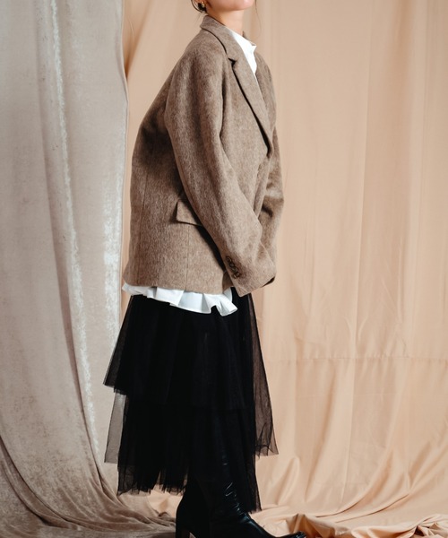 LEANN MOMENT（リーンモーメント）の「Asymmetry tulle skirt（スカート・レディース・ホワイト/ブラック・SMALL/MEDIUM）」の20枚目の写真