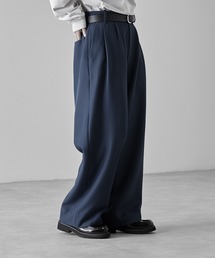 RUUBON | 【RUUBON】drape 2tuck wide slacks / ドレープ 2タック ワイドスラックス (セットアップ対応)(スラックス)