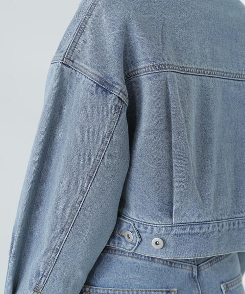 NATURAL BEAUTY BASIC（ナチュラルビューティーベーシック）の「◇デニムショートブルゾン（デニムジャケット・レディース・ダークブルー/ブルー/ブルー系その他2・MEDIUM/SMALL）」の20枚目の写真