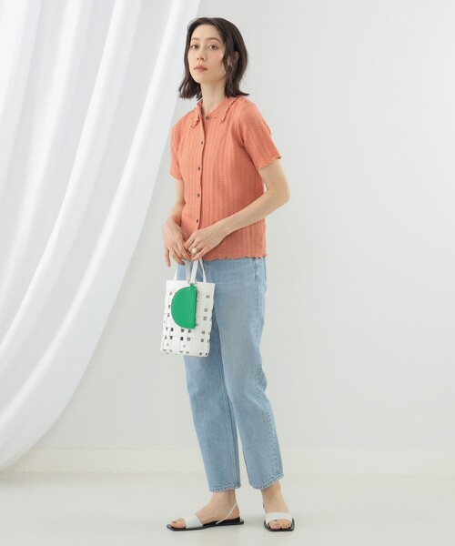 Ray BEAMS シャーリング メロー シャツ アイボリー Ray BEAMS（レイ ビームス）【タイムセール】シャーリング
