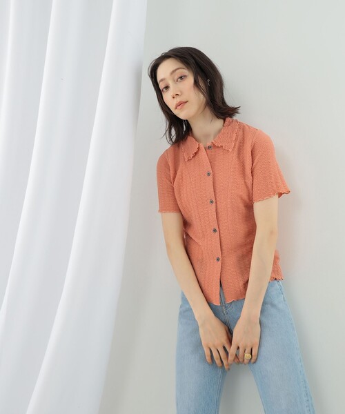 Ray BEAMS（レイビームス）の「Ray BEAMS / シャーリング メローシャツ（シャツ/ブラウス・レディース・ピンク/ブラック/オフホワイト・ONE SIZE）」の21枚目の写真