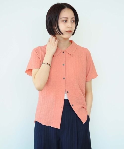 Ray BEAMS（レイビームス）の「Ray BEAMS / シャーリング メローシャツ（シャツ/ブラウス・レディース・ピンク/ブラック/オフホワイト・ONE SIZE）」の3枚目の写真