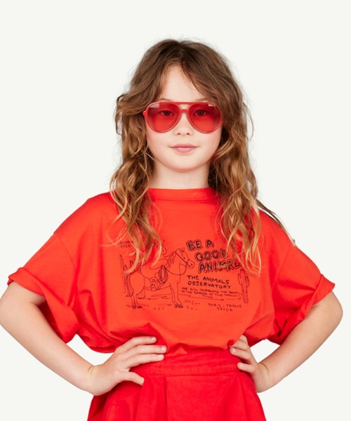 The animals observatory（ジ・アニマルズ・オブザーバトリー）の「The Animals Observatory / オーバーサイズTシャツ（Tシャツ/カットソー・キッズ・ホワイト/ブルー/ライトイエロー/レッド・4Y/6Y/8Y/10Y/3Y/12Y/2Y）」の4枚目の写真