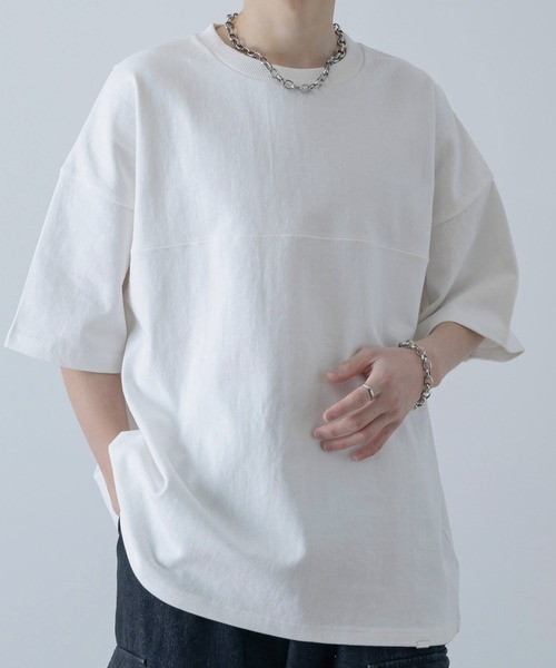 INTER FACTORY（インターファクトリー）の「しの - Heavy Weight Half Sleeve Tee / ヘビーウェイトハーフスリーブTシャツ　made in INTER FACTORY（Tシャツ/カットソー・メンズ・ホワイト/グレー/ブラック/チャコールグレー/ブルー・MEDIUM/LARGE/SMALL）」の9枚目の写真