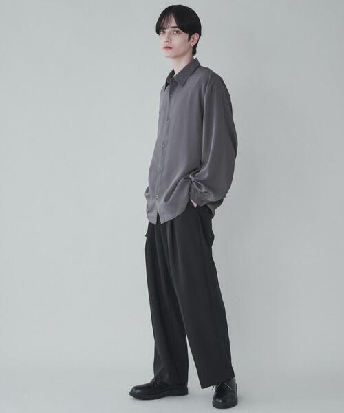 LUCY（ルーシー）の「LUCY/トロミBIGシャツ（シャツ/ブラウス・メンズ・ライトベージュ/ブラック/ダークグレー・MEDIUM/LARGE）」の18枚目の写真