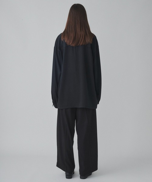 LUCY（ルーシー）の「LUCY/トロミBIGシャツ（シャツ/ブラウス・メンズ・ライトベージュ/ブラック/ダークグレー・MEDIUM/LARGE）」の11枚目の写真