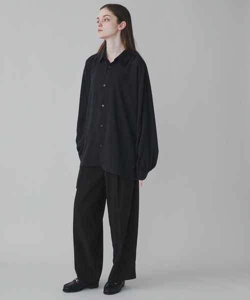 LUCY（ルーシー）の「LUCY/トロミBIGシャツ（シャツ/ブラウス・メンズ・ライトベージュ/ブラック/ダークグレー・MEDIUM/LARGE）」の6枚目の写真