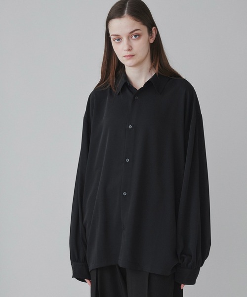 LUCY（ルーシー）の「LUCY/トロミBIGシャツ（シャツ/ブラウス・メンズ・ライトベージュ/ブラック/ダークグレー・MEDIUM/LARGE）」の5枚目の写真