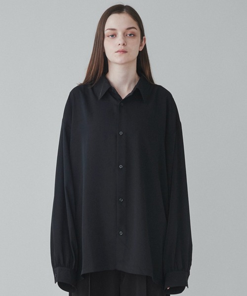 LUCY（ルーシー）の「LUCY/トロミBIGシャツ（シャツ/ブラウス・メンズ・ライトベージュ/ブラック/ダークグレー・MEDIUM/LARGE）」の8枚目の写真