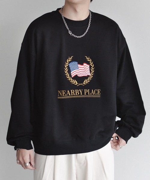 epnok（エプノック）の「アメリカンフラッグルーズスウェット（スウェット・メンズ・グレー/ブラック/ネイビー・SMALL/MEDIUM/LARGE）」の19枚目の写真