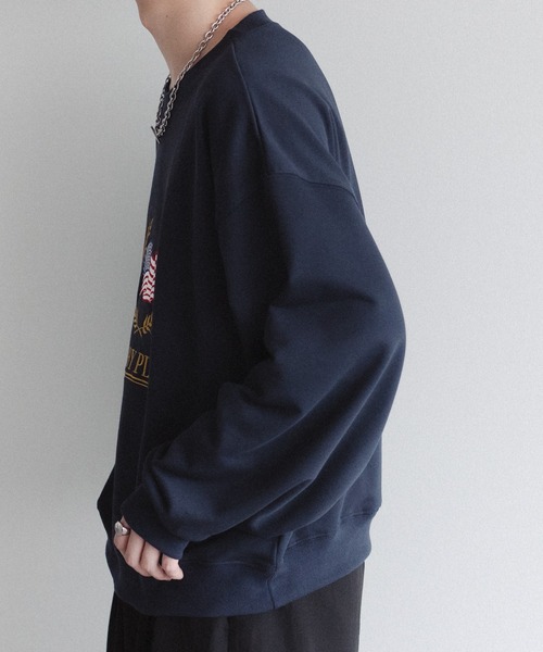 epnok（エプノック）の「アメリカンフラッグルーズスウェット（スウェット・メンズ・グレー/ブラック/ネイビー・SMALL/MEDIUM/LARGE）」の7枚目の写真